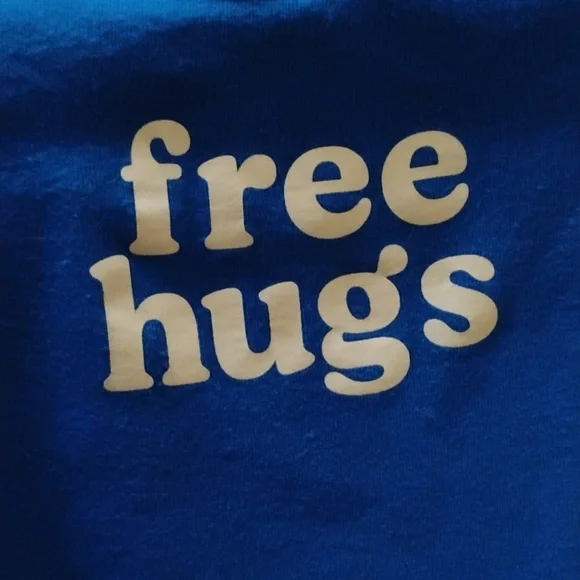 Blue Baby Onesie with 'Free Hugs' Print - Picture 4 of 4